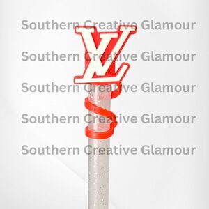 Fashion Red and White Silicone 10mm Stanley Straw Topper